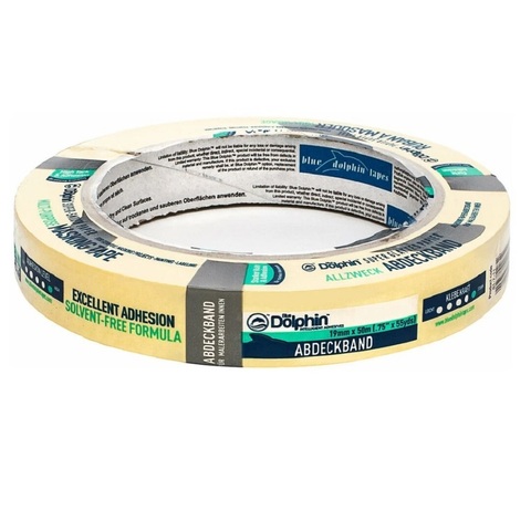 Лента малярная для ровных краев Blue Dolphin Masking Tape / Блю Долфин