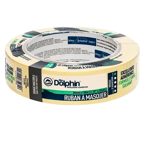 Лента малярная для ровных краев Blue Dolphin Masking Tape / Блю Долфин