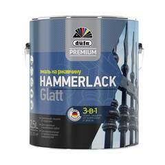 Эмаль на ржавчину гладкая Dufa Premium Hammerlack 3 в 1 / Дюфа Премиум Хаммерлак