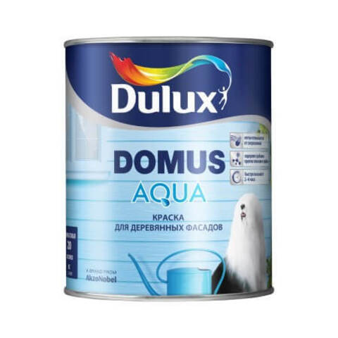 Краска для деревянных фасадов Dulux Domus Aqua / Дюлакс Домус Аква полуматовая