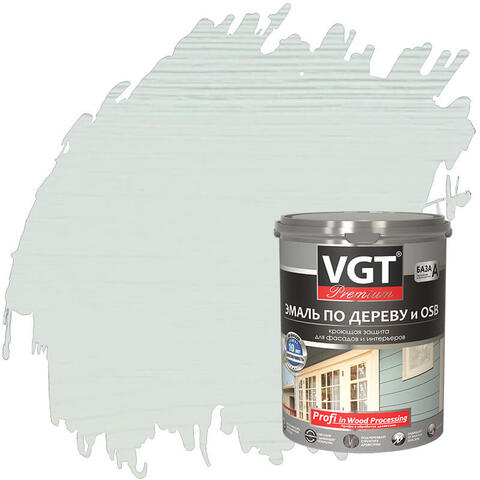 Эмаль по дереву и OSB для фасадов и интерьеров VGT Premium / ВГТ Премиум ОСБ