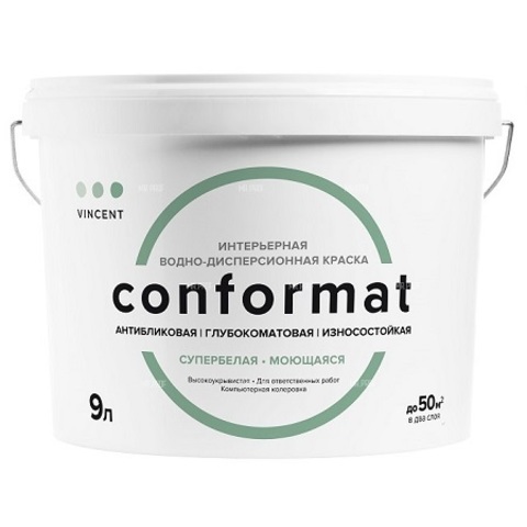 Краска для стен и потолков Vincent Conformat / Винсент Конформат
