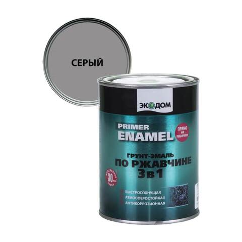 Грунт-эмаль по ржавчине 3 в 1 Экодом