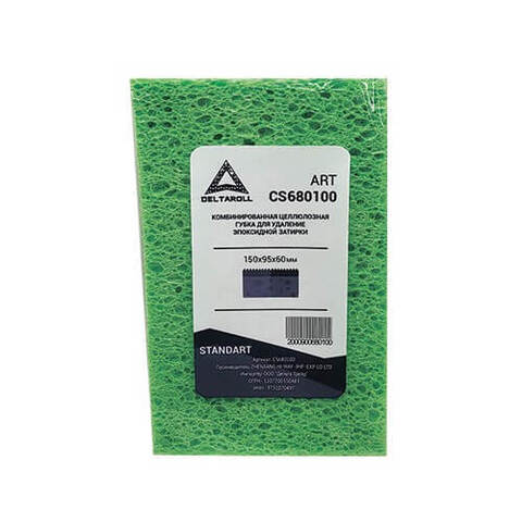 Губка целлюлозно-комбинированная для удаления эпоксидной затирки Deltaroll CS680100 / Дельтарол