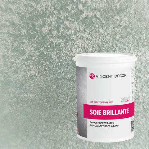 Декоративная штукатурка с эффектом блестящего шелка Vincent Decor Soie Brillante / Винсент Декор