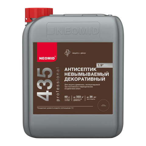 Антисептик невымываемый декоративный Neomid 435 / Неомид 435 концентрат 1:9