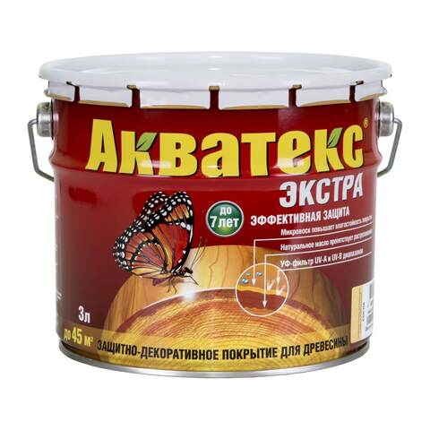 Защитно-декоративное покрытие для древесины Акватекс Экстра
