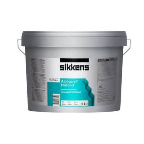 Краска для стен и потолков Sikkens Alphacryl Plafond / Сиккенс Альфакрил Плафонд глубокоматовая