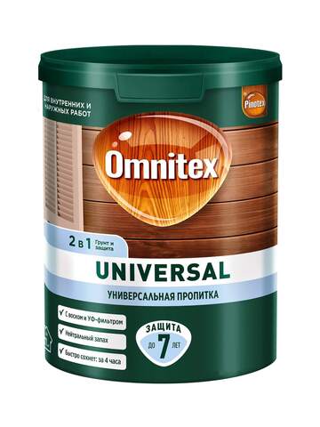Пропитка 2в1 для древесины Omnitex Universal / Омнитекс Универсал