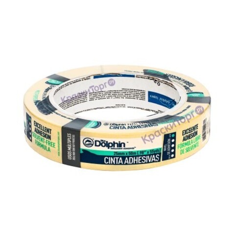 Лента малярная для ровных краев Blue Dolphin Masking Tape / Блю Долфин