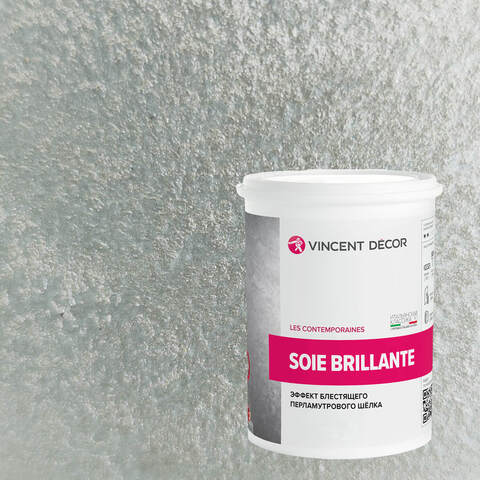Декоративная штукатурка с эффектом блестящего шелка Vincent Decor Soie Brillante / Винсент Декор