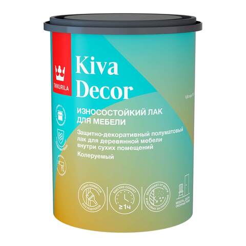Лак для мебели Tikkivala Tikkurila Kiva Decor / Тиккивала Тиккурила Кива Декор