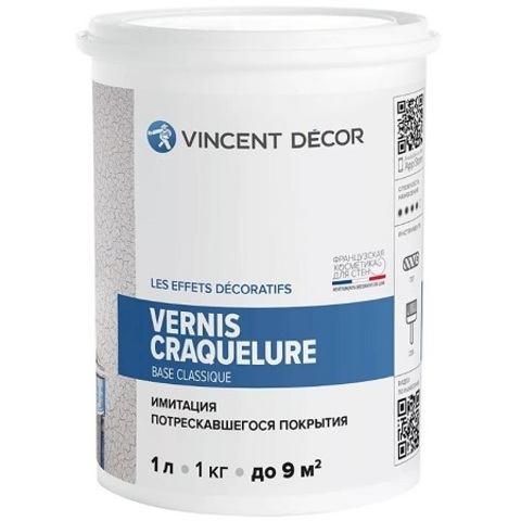 Лак кракелюрный для эффекта трещин Vincent Decor Decorum Vernis Craquelure / Винсент Декор