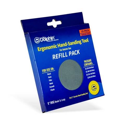 Набор шлифовальных кругов 10 абразивов зерно 80,120,180,220 Blue Dolphin / Блю Долфин