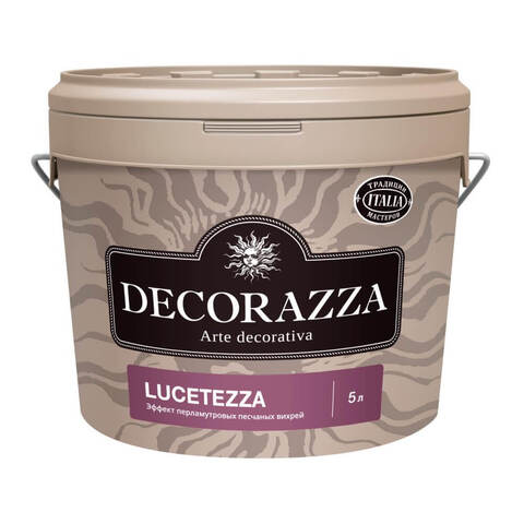 Декоративная штукатурка с эффектом перламутровых песчаных вихрей Decorazza Lucetezza / Лючетецца