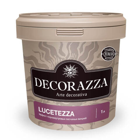 Декоративная штукатурка с эффектом перламутровых песчаных вихрей Decorazza Lucetezza / Лючетецца