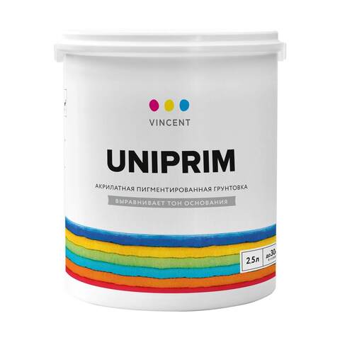 Грунтовка акрилатная пигментированная Vincent Uniprim / Винсент Униприм