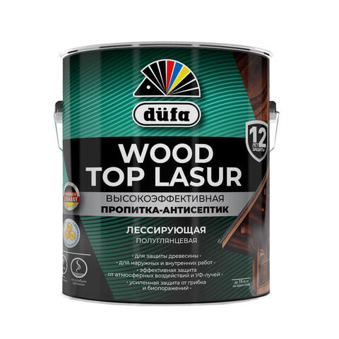 Пропитка-антисептик по дереву Dufa Wood Top Lasur / Дюфа Вуд Топ Лазурь