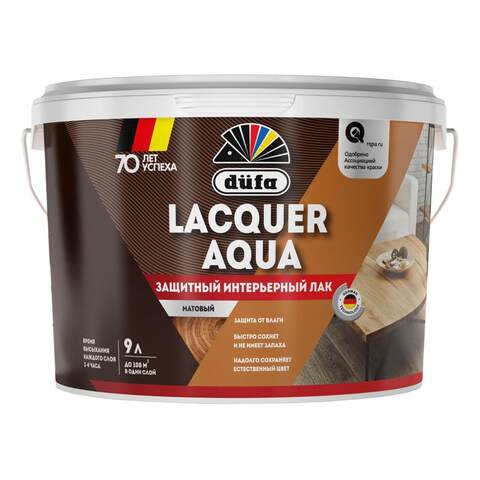 Лак защитный интерьерный матовый Dufa Lacquer Aqua / Дюфа Аква