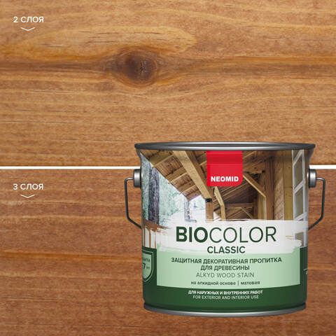 Пропитка защитная для древесины Neomid Bio Color Classic / Неомид Био Колор Классик