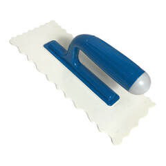 Кельма пластиковая прямоугольная с мелким волнистым краем Makler D2812AB / Маклер