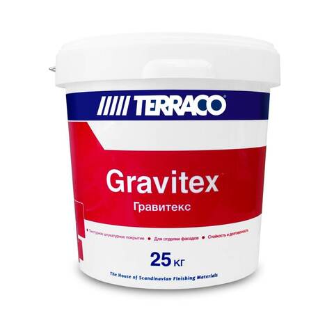 Покрытие текстурное штукатурное Terraco Gravitex Standart / Террако Гравитекс Стандарт
