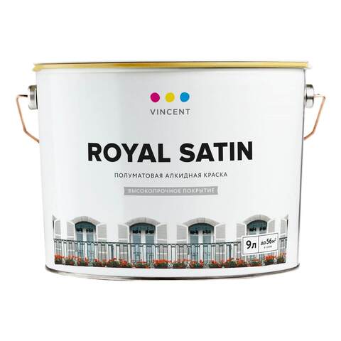 Краска алкидная универсальная Vincent Royal Satin / Винсент Роял Сатин