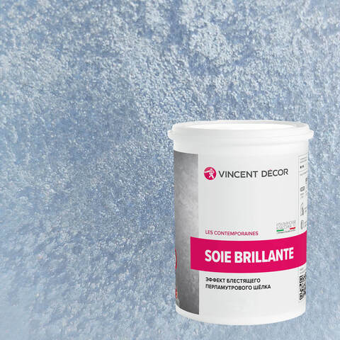 Декоративная штукатурка с эффектом блестящего шелка Vincent Decor Soie Brillante / Винсент Декор