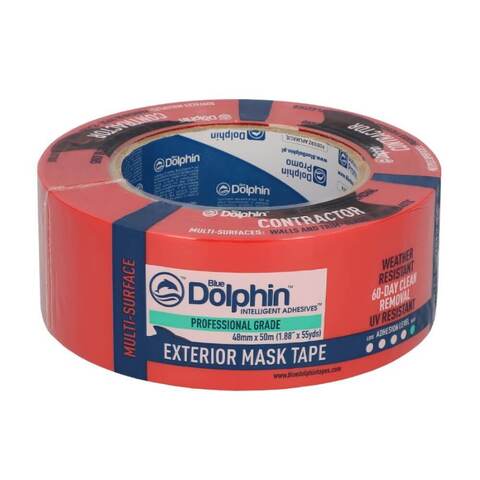 Лента малярная красная на основе ПВХ Blue Dolphin Contractor