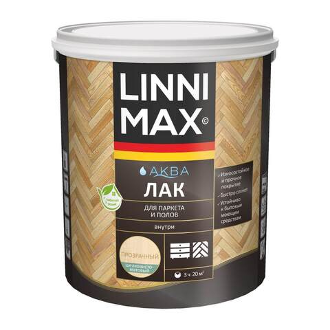 Лак акриловый для паркета и полов Linnimax Аква / Линнимакс