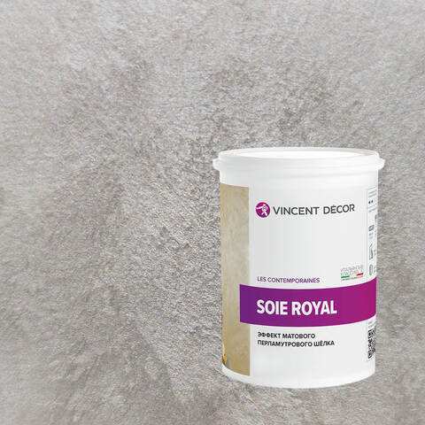 Декоративная штукатурка с эффектом матового шелка Vincent Decor Soie Royal / Винсент Декор Роял