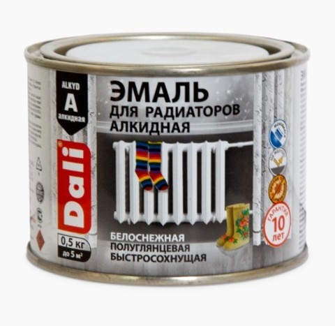 Эмаль для радиаторов алкидная Dali / Дали