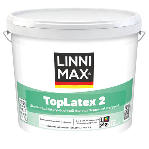 Краска интерьерная латексная Linnimax TopLatex 2 / Линнимакс Топлатекс