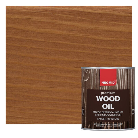 Масло деревозащитное для садовой мебели Neomid Premium / Неомид Премиум