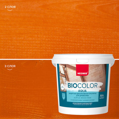 Пропитка защитная для древесины Neomid Bio Color Aqua / Неомид Био Колор Аква