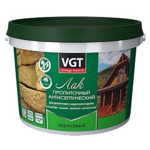 Лак акриловый пропиточный антисептический для дерева и камня VGT / ВГТ