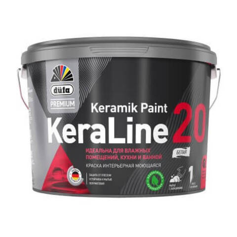Краска для влажных помещений Dufa Premium KeraLine 20 / Дюфа Премиум Кералайн 20