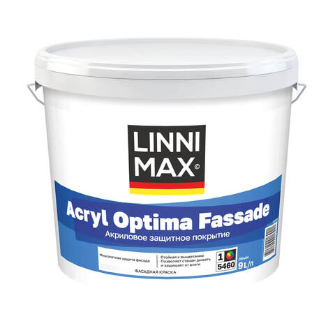 Краска фасадная акриловая Linnimax Acryl Optima Fassade / Линнимакс Акрил Оптима