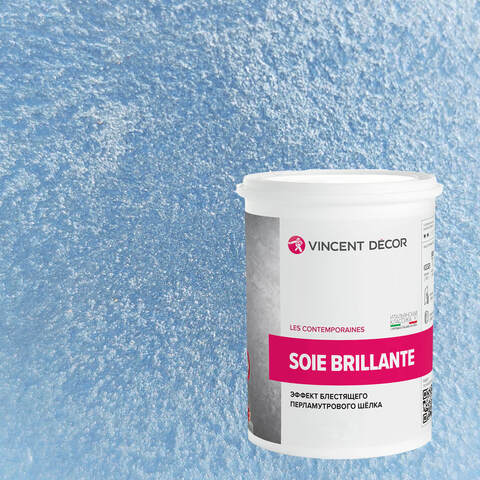 Декоративная штукатурка с эффектом блестящего шелка Vincent Decor Soie Brillante / Винсент Декор