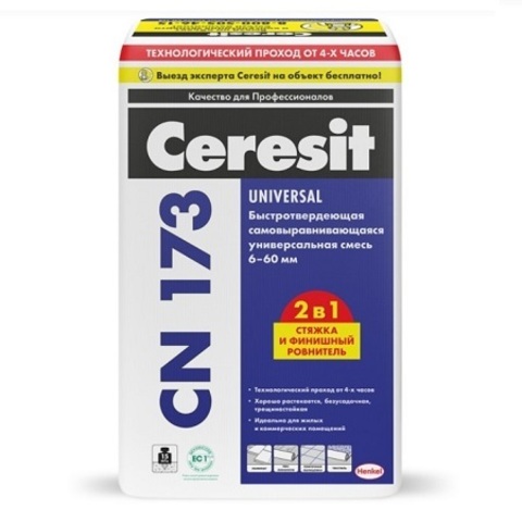 Наливной пол быстротвердеющий Ceresit CN 173 / Церезит CN 173
