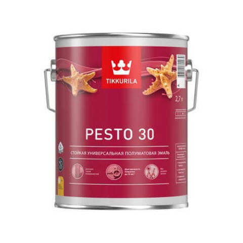 Эмаль интерьерная Tikkurila Pesto 30 / Тиккурила Песто 30 полуматовая
