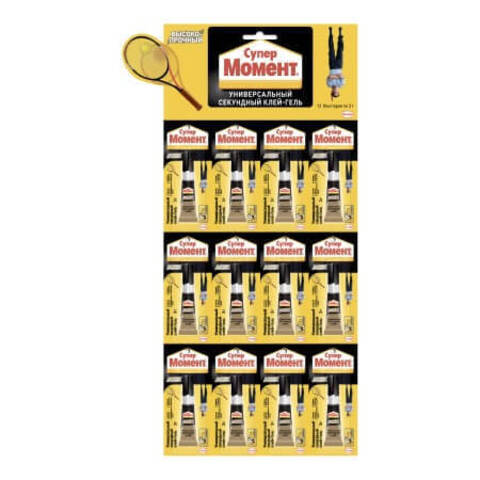 Клей-гель универсальный секундный Супер Момент Высокопрочный