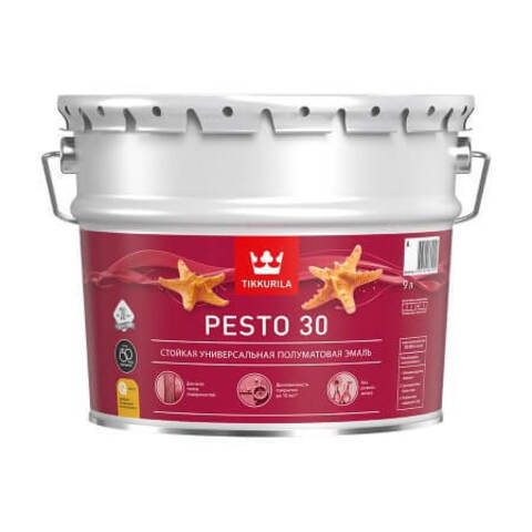 Эмаль интерьерная Tikkurila Pesto 30 / Тиккурила Песто 30 полуматовая