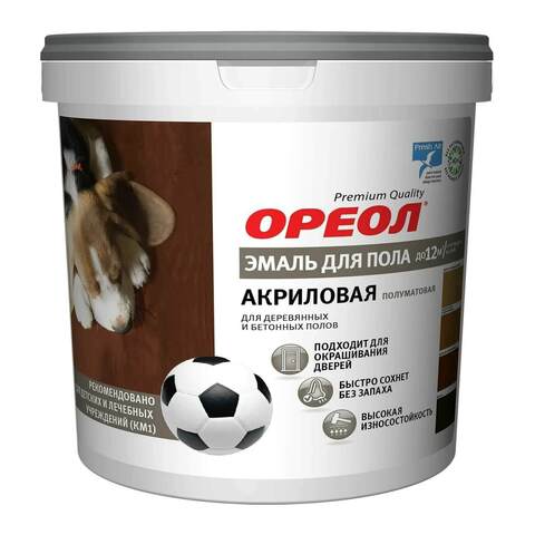 Эмаль для пола акриловая Ореол