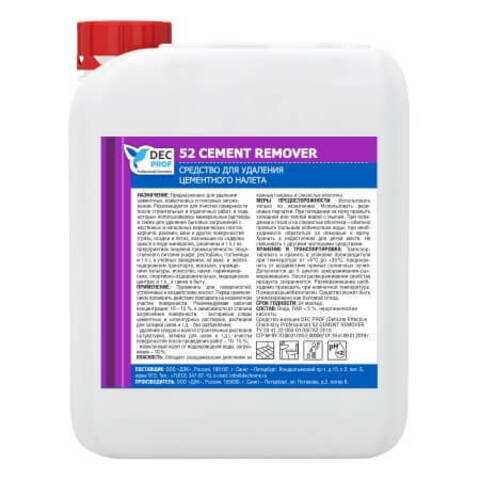 Средство для удаления цементного налета DEC PROF 52 Cement Remover / ДЭК Проф