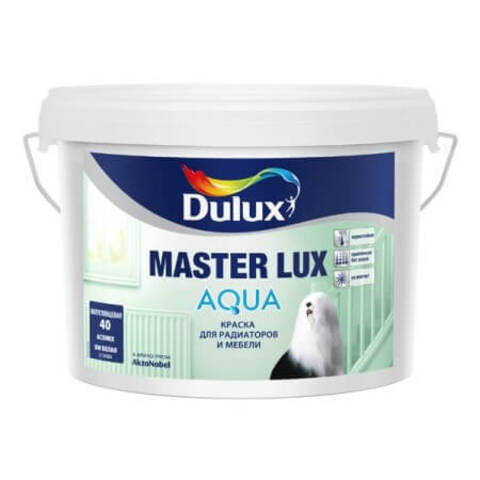 Краска для радиаторов и мебели Dulux Master Lux Aqua 40 / Дюлакс Мастер Люкс Аква 40 полуглянцевая