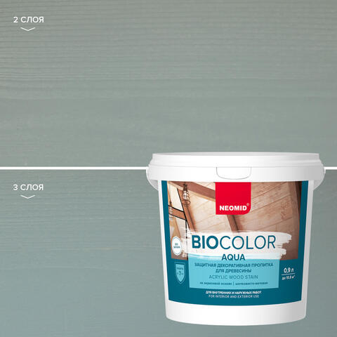 Пропитка защитная для древесины Neomid Bio Color Aqua / Неомид Био Колор Аква