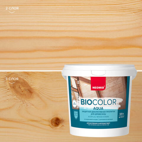 Пропитка защитная для древесины Neomid Bio Color Aqua / Неомид Био Колор Аква