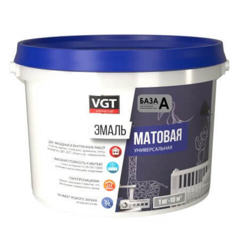 Эмаль универсальная матовая ВД-АК-1179 VGT / ВГТ