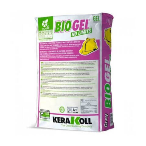Клей для плитки серый Kerakoll Biogel No Limits Grey Export / Керакол Биогель Грей Экспорт